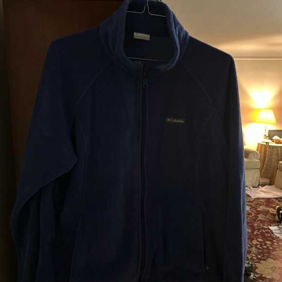 Columbia Navy Blue Fleece Full Zip Jacket - Picture 6 of 6
